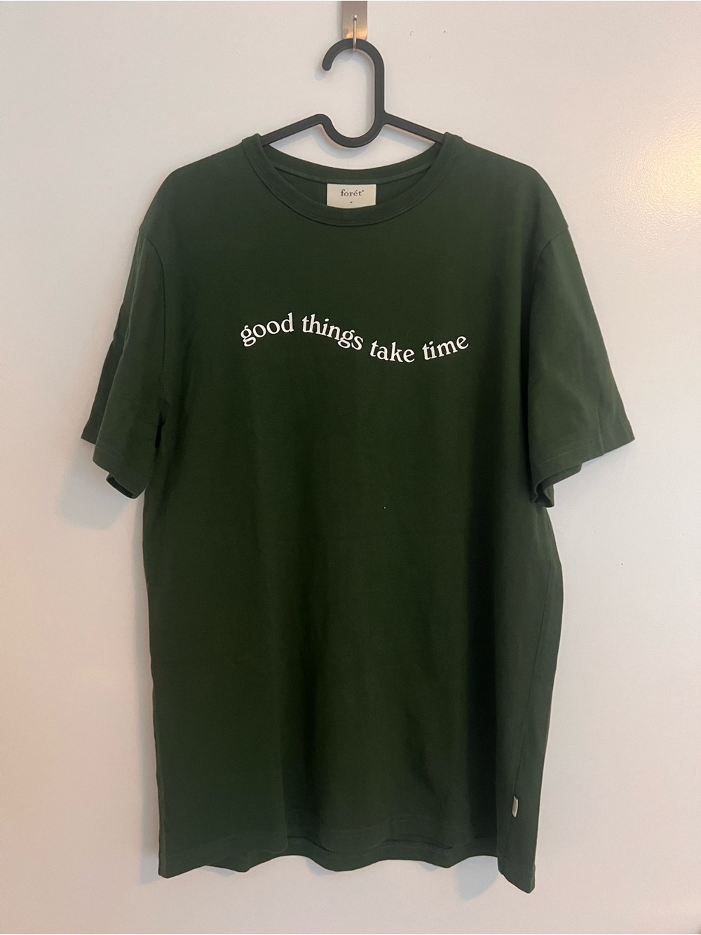 Men's Forest Green 'Good Things Take Time' Graphic Tee